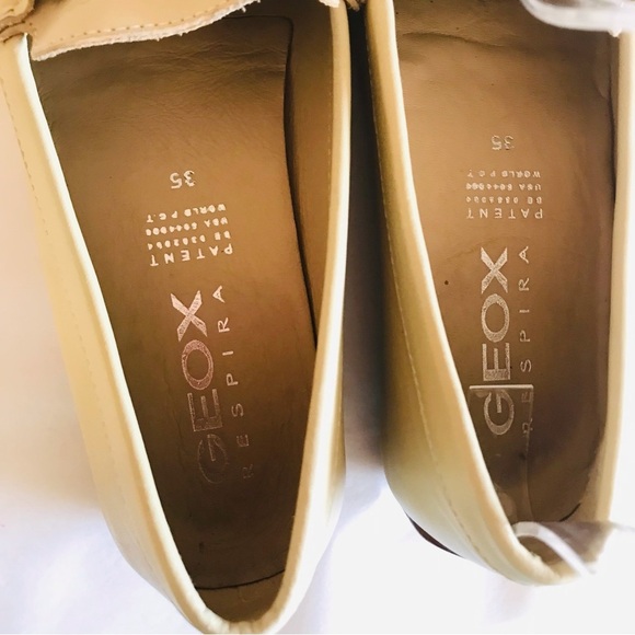 🦉GEOX Respira Cream Leather Driving Loafers - Picture 6 of 11